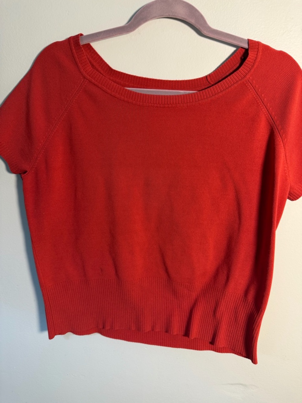 Worthington Short-Sleeve Knit Top - Red